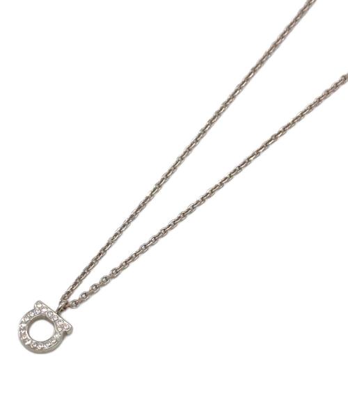 Salvatore Ferragamo（サルヴァトーレ フェラガモ）Salvatore Ferragamo (サルヴァトーレ フェラガモ) ガンチーニラインストーンネックレス シルバーの古着・服飾アイテム