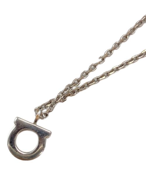 Salvatore Ferragamo（サルヴァトーレ フェラガモ）Salvatore Ferragamo (サルヴァトーレ フェラガモ) ガンチーニラインストーンネックレス シルバーの古着・服飾アイテム