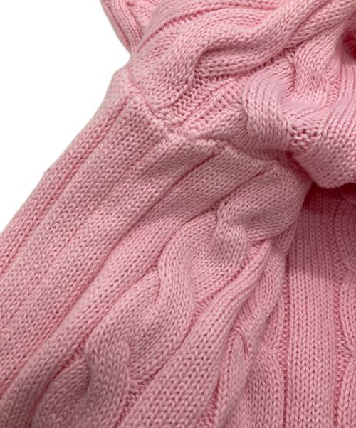 POLO RALPH LAUREN（ポロ・ラルフローレン）POLO RALPH LAUREN (ポロ・ラルフローレン) ケーブルニット ピンク サイズ:Ⅼの古着・服飾アイテム