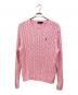 POLO RALPH LAUREN（ポロ・ラルフローレン）の古着「ケーブルニット」｜ピンク