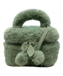 TSURU by MARIKO OIKAWA（ツルバイマリコオイカワ）の古着「Bondiファーバニティバッグ」｜グリーン