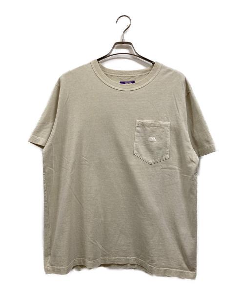 THE NORTH FACE（ザ ノース フェイス）THE NORTH FACE (ザ ノース フェイス) パープルレーベル 別注 7オンス ポケットTシャツ ベージュ サイズ:Lの古着・服飾アイテム