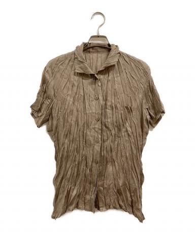 PLEATS PLEASE プリーツプリーズ カジュアルシャツ XL ベージュ 【古着】【中古】【送料無料】 中古・古着通販】PLEATS PLEASE (プリーツプリーズ) シワ加工プリーツ