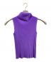 PLEATS PLEASE（プリーツプリーズ）の古着「ハイネックノースリーブトップス」｜パープル