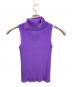 PLEATS PLEASE (プリーツプリーズ) ハイネックノースリーブトップス パープル サイズ:3：10000円