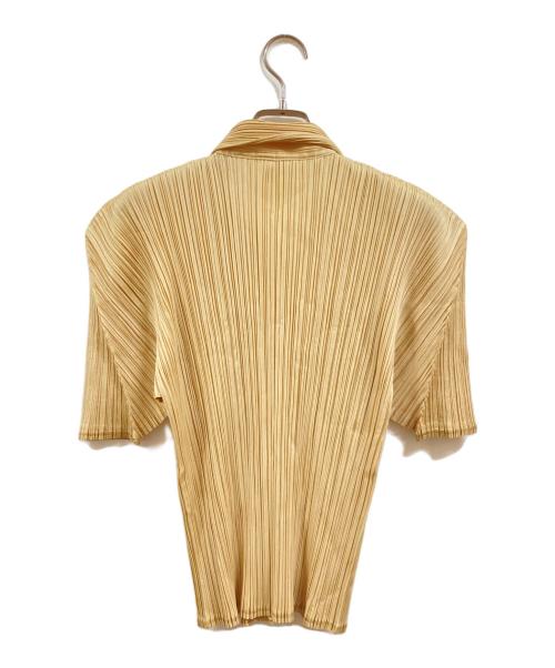 PLEATS PLEASE（プリーツプリーズ）PLEATS PLEASE (プリーツプリーズ) ジップアッププリーツブラウス ベージュ サイズ:3の古着・服飾アイテム