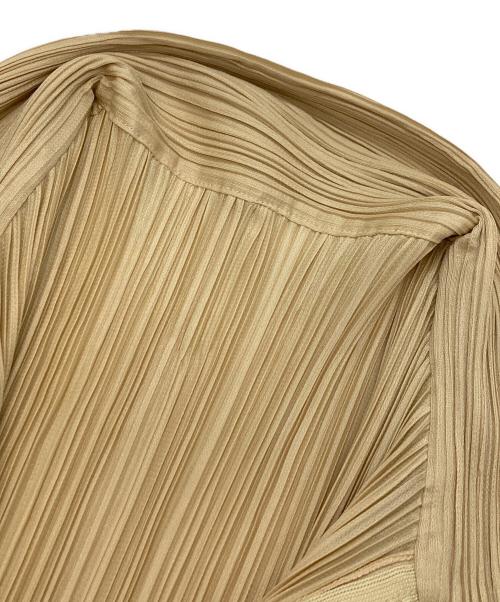 PLEATS PLEASE（プリーツプリーズ）PLEATS PLEASE (プリーツプリーズ) ジップアッププリーツブラウス ベージュ サイズ:3の古着・服飾アイテム