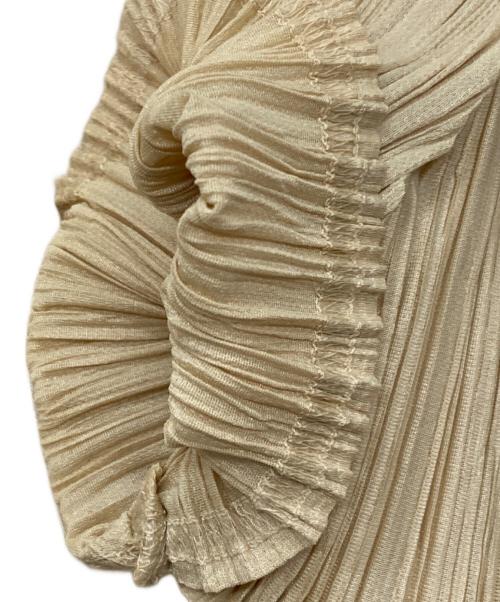 PLEATS PLEASE（プリーツプリーズ）PLEATS PLEASE (プリーツプリーズ) ジップアッププリーツブラウス ベージュ サイズ:3の古着・服飾アイテム