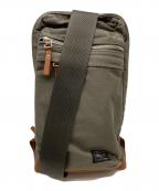 PORTERポーター）の古着「スリングショルダーバッグ」｜カーキ×ブラウン