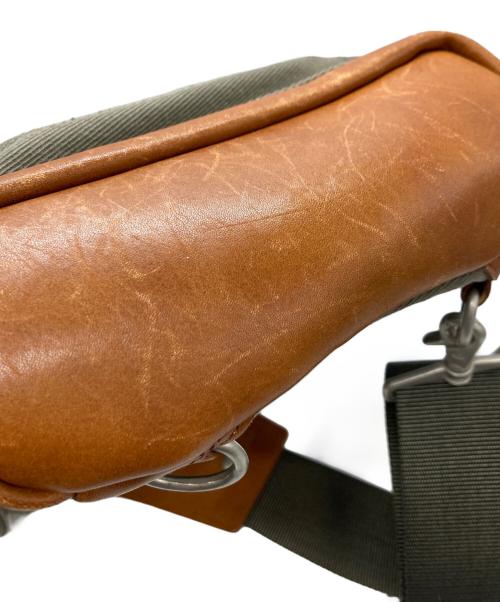PORTER（ポーター）PORTER (ポーター) スリングショルダーバッグ カーキ×ブラウンの古着・服飾アイテム