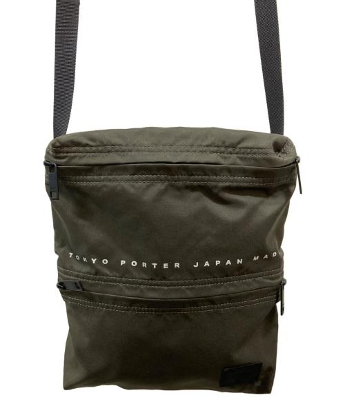 PORTER（ポーター）PORTER (ポーター) FLAT / フラットショルダーバッグ カーキの古着・服飾アイテム