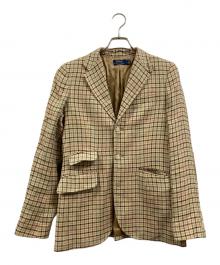 POLO RALPH LAUREN（ポロ・ラルフローレン）の古着「エルボーパッチテーラードジャケット」｜ベージュ