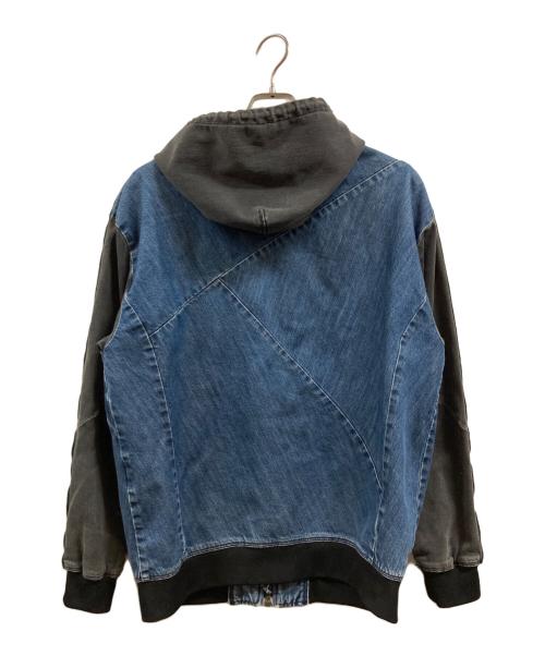 DIESEL（ディーゼル）DIESEL (ディーゼル) バイアスカットデニムコレクション ジップパーカー インディゴ サイズ:Ｍの古着・服飾アイテム