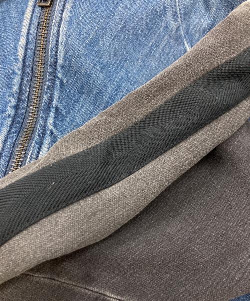 DIESEL（ディーゼル）DIESEL (ディーゼル) バイアスカットデニムコレクション ジップパーカー インディゴ サイズ:Ｍの古着・服飾アイテム