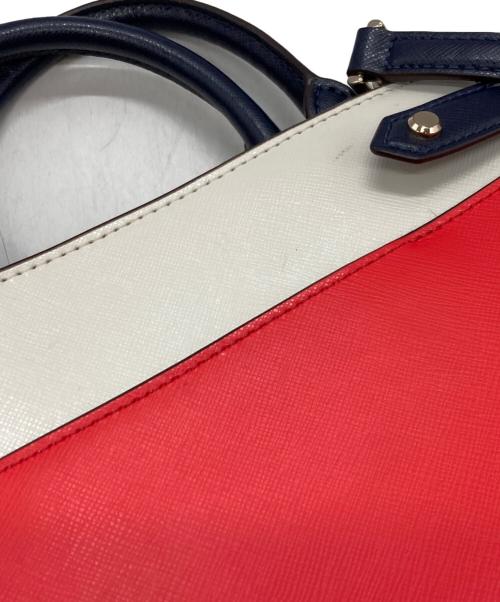 Kate Spade（ケイトスペード）Kate Spade (ケイトスペード) ステイシー カラーブロック サッチェル ネイビー×レッドの古着・服飾アイテム