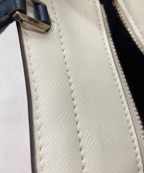 Kate Spade（ケイトスペード）Kate Spade (ケイトスペード) ステイシー カラーブロック サッチェル ネイビー×レッドの古着・服飾アイテム