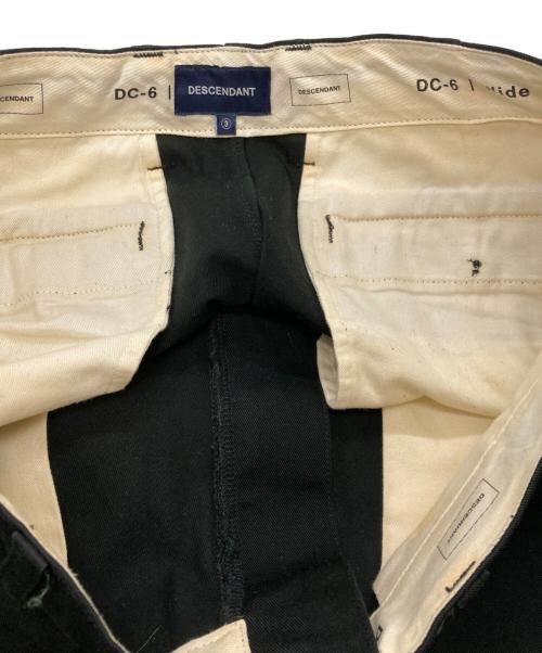 DESCENDANT（ディセンダント）DESCENDANT (ディセンダント) DC-6 WIDE CHINO TROUSERS ブラック サイズ:3の古着・服飾アイテム
