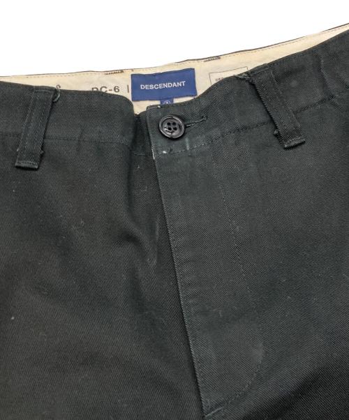 DESCENDANT（ディセンダント）DESCENDANT (ディセンダント) DC-6 WIDE CHINO TROUSERS ブラック サイズ:3の古着・服飾アイテム