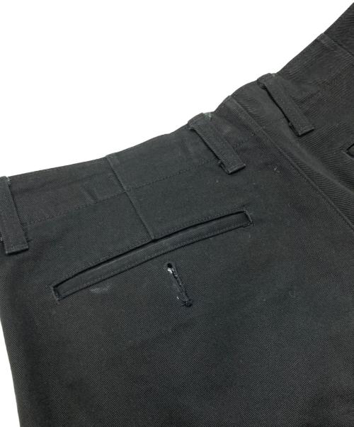 DESCENDANT（ディセンダント）DESCENDANT (ディセンダント) DC-6 WIDE CHINO TROUSERS ブラック サイズ:3の古着・服飾アイテム