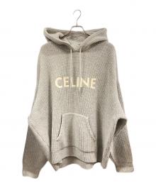 CELINE（セリーヌ）の古着「ニットパーカー」｜グレー