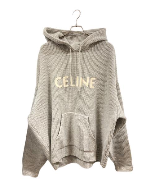 CELINE（セリーヌ）CELINE (セリーヌ) ニットパーカー グレー サイズ:XLの古着・服飾アイテム