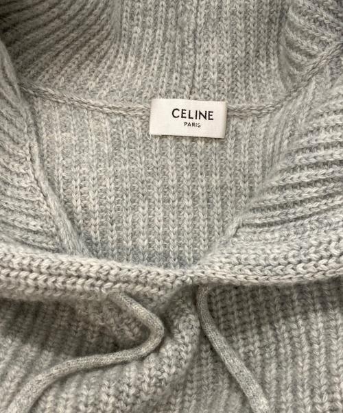 CELINE（セリーヌ）CELINE (セリーヌ) ニットパーカー グレー サイズ:XLの古着・服飾アイテム