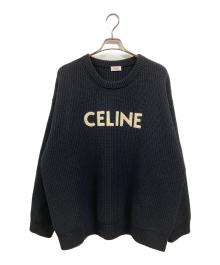 CELINE（セリーヌ）の古着「クルーネックロゴニット」｜ブラック
