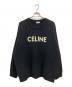 CELINE（セリーヌ）の古着「クルーネックロゴニット」｜ブラック
