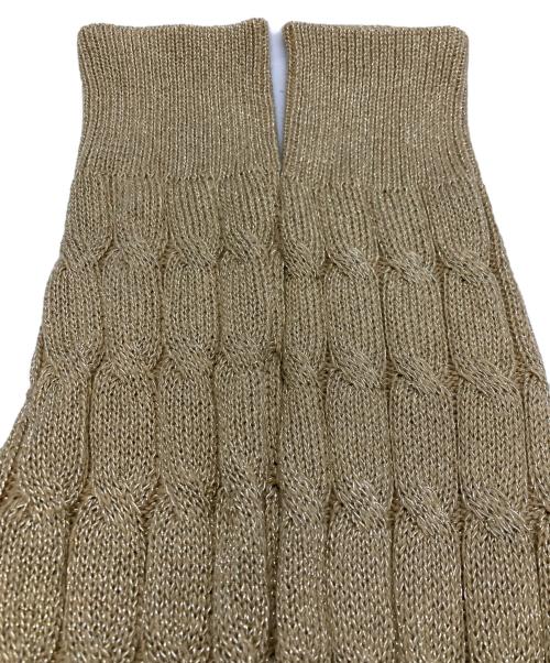 LAUREN RALPH LAUREN（ローレン ラルフ ローレン）LAUREN RALPH LAUREN (ローレン ラルフ ローレン) ニットカーディガン ゴールド サイズ:Mの古着・服飾アイテム