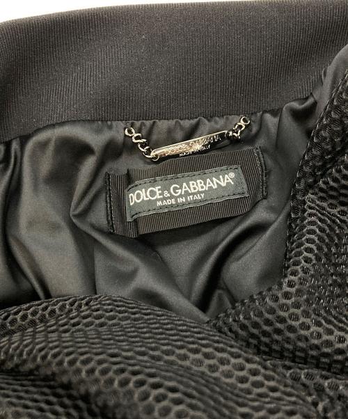 DOLCE & GABBANA（ドルチェ＆ガッバーナ）DOLCE & GABBANA (ドルチェ＆ガッバーナ) メッシュフードブルゾン ブラック サイズ:Sの古着・服飾アイテム