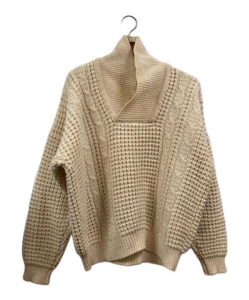 country knit wear（カントリー ニット ウェア）country knit wear (カントリー ニット ウェア) ウールニット アイボリー サイズ:不明の古着・服飾アイテム
