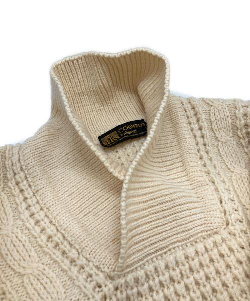 country knit wear（カントリー ニット ウェア）country knit wear (カントリー ニット ウェア) ウールニット アイボリー サイズ:不明の古着・服飾アイテム