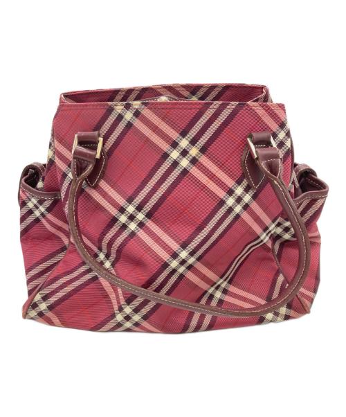BURBERRY BLUE LABEL（バーバリー ブルー レーベル）BURBERRY BLUE LABEL (バーバリー ブルー レーベル) ノバチェックハンドバッグ レッドの古着・服飾アイテム