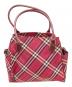 BURBERRY BLUE LABEL（バーバリー ブルー レーベル）の古着「ノバチェックハンドバッグ」｜レッド