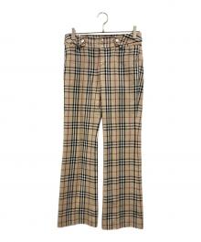 BURBERRY LONDON（バーバリーロンドン）の古着「ノバチェックパンツ」｜ベージュ