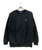 FRED PERRY×BEAMSフレッドペリー×ビームス）の古着「Embroidery Crew Neck Sweatshirt」｜ブラック