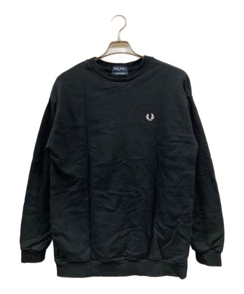 FRED PERRY（フレッドペリー）FRED PERRY (フレッドペリー) BEAMS (ビームス) Embroidery Crew Neck Sweatshirt ブラック サイズ:Sの古着・服飾アイテム