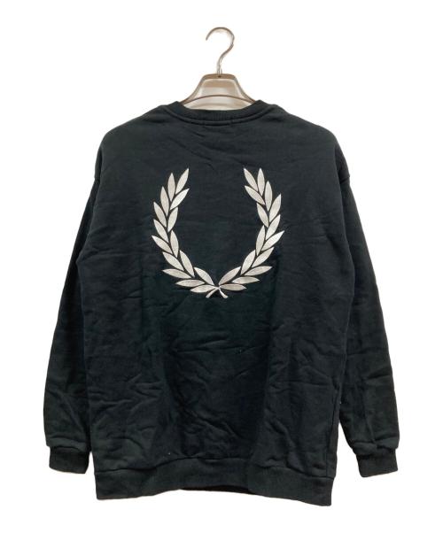 FRED PERRY（フレッドペリー）FRED PERRY (フレッドペリー) BEAMS (ビームス) Embroidery Crew Neck Sweatshirt ブラック サイズ:Sの古着・服飾アイテム