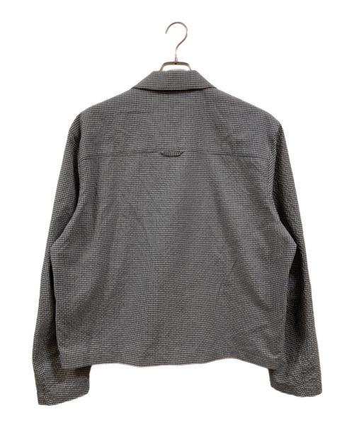 coor（クアー）COOR (クアー) Micro Check Shirt Zip-Up ブルー サイズ:XLの古着・服飾アイテム