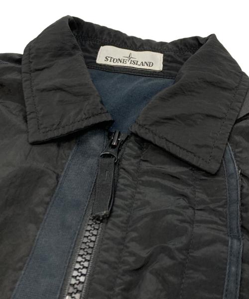 STONE ISLAND（ストーンアイランド）STONE ISLAND (ストーンアイランド) NYLON METAL OVERSHIRT ブラック サイズ:Mの古着・服飾アイテム