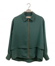 CULLNI（クルニ）の古着「レイヤードジップシャツ」｜グリーン