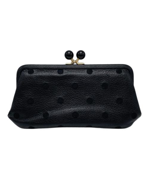 Perche（ペルケ）Perche (ペルケ) アクリル玉がま口長財布 ブラックの古着・服飾アイテム