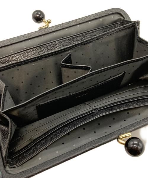 Perche（ペルケ）Perche (ペルケ) アクリル玉がま口長財布 ブラックの古着・服飾アイテム