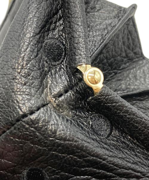Perche（ペルケ）Perche (ペルケ) アクリル玉がま口長財布 ブラックの古着・服飾アイテム