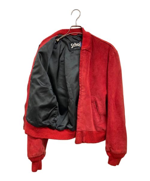 Schott（ショット）Schott (ショット) スエードブルゾン レッド サイズ:42の古着・服飾アイテム