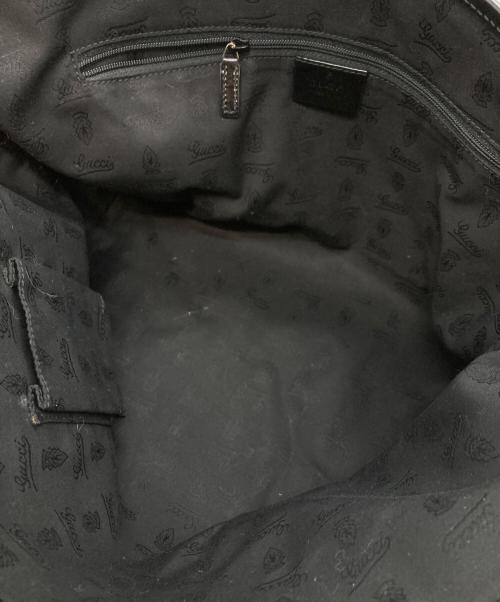 GUCCI（グッチ）GUCCI (グッチ) パテントレザートートバッグ ブラウンの古着・服飾アイテム