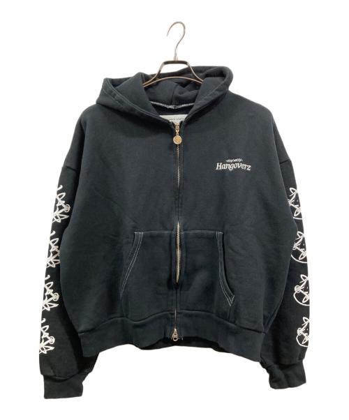 hangoverz clothez（ハングオーバーズ）HANGOVERZ CLOTHEZ (ハングオーバーズ) ジップパーカー ブラック サイズ:Mの古着・服飾アイテム