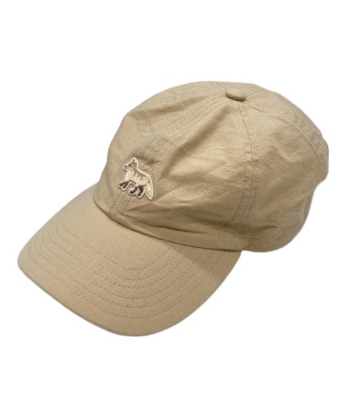 maison kitsune（メゾンキツネ）maison kitsune (メゾンキツネ) ベイビー フォックス 6P キャップ ベージュの古着・服飾アイテム