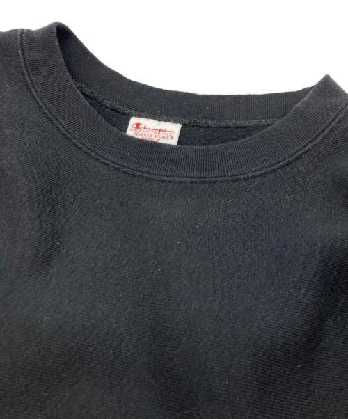Champion REVERSE WEAVE（チャンピオン リバース ウィーブ）Champion REVERSE WEAVE (チャンピオン リバース ウィーブ) リバースウィーブクルーネックスウェット ブラック サイズ:Ｍの古着・服飾アイテム