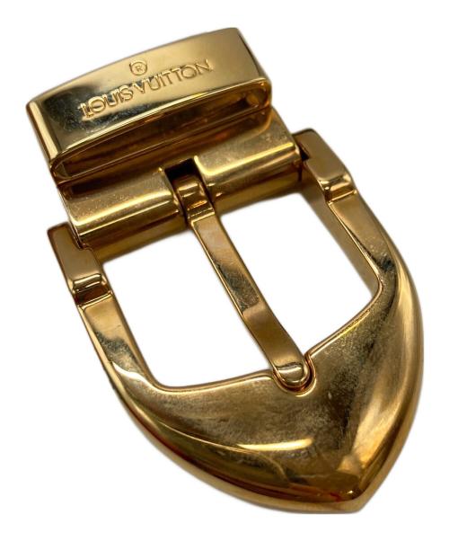 LOUIS VUITTON（ルイ ヴィトン）LOUIS VUITTON (ルイ ヴィトン) サンチュールクラシックベルト ブラック×ゴールド サイズ:38/35の古着・服飾アイテム